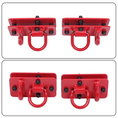 DURAFORCE G70 Forged Steel Plate 3/8" Grab Hook with Backplate and D-Ring 15000 lbs 1Pair