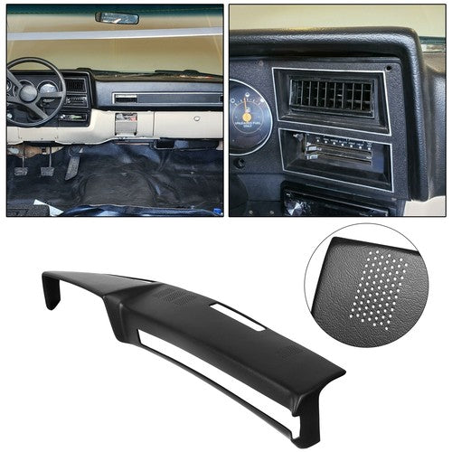 DURAFORCE Black Dashboard Cover Fit For 1981-1991 GMC Chevrolet Trucks SUV Pickup Dash Cap