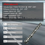 DURAFORCE Engine Camshaft .585/.585 Hydraulic Roller for Chevy Pontiac LS LS1 Cam