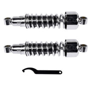 DURAFORCE Pair 11.75" Chrome Rear Shocks For Harley Sportster XL 883 1200 FXR Street Glide