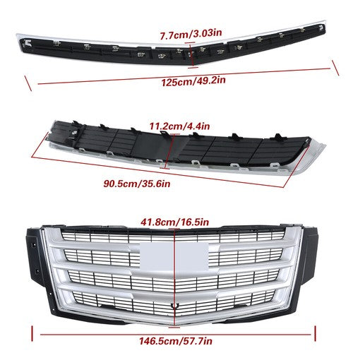 DURAFORCE New Bumper Grille Hood Molding Lower Front For Cadillac Escalade 15-20 Plastic
