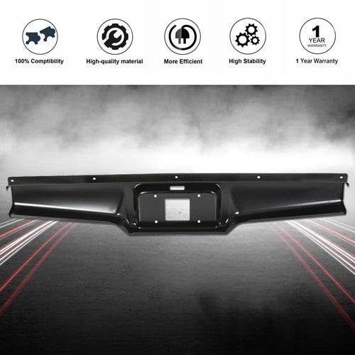 DURAFORCE Rear Steel Bumper Roll Pan For Chevy S10 GMC S15 Sonoma Pickup 1982-1993 Black