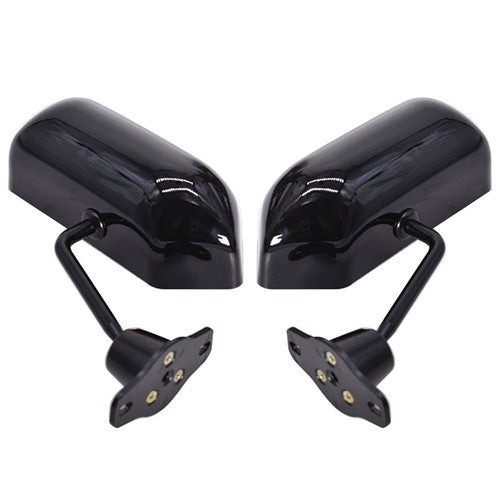DURAFORCE BLACK Universal F1 style Car Racing Reamview side Wing Mimos Convex Glass 2X