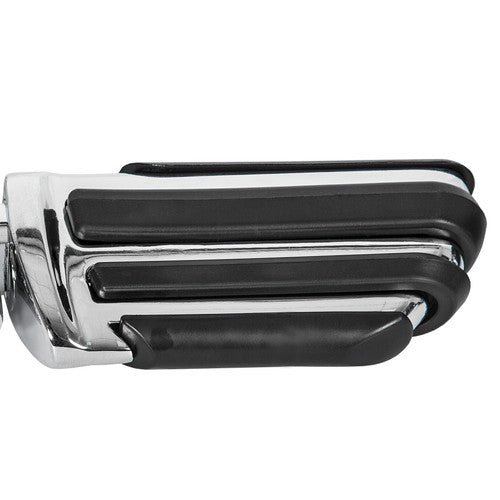 DURAFORCE Chrome Long Highway Foot Pegs For Harley Road King Street Glide 1.25" 1-1/4" Bar