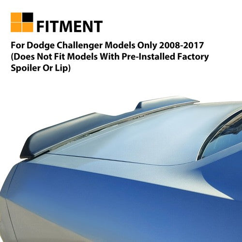 Rear Trunk Spoiler Wing for Dodge Challenger 2008-23 Demon Style Matte Black