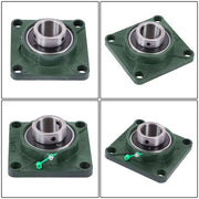DURAFORCE 10 Pack UCF208-24 Pillow Block Bearing 1 1/2" Bore 4-Bolt Self-Alignment