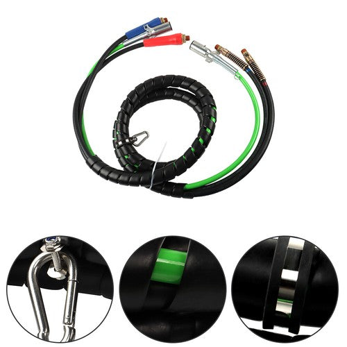 DURAFORCE Wrap Set Air Line Hose Assemblies 12ft 3 in 1 with 2 Connectors & 4 Washers