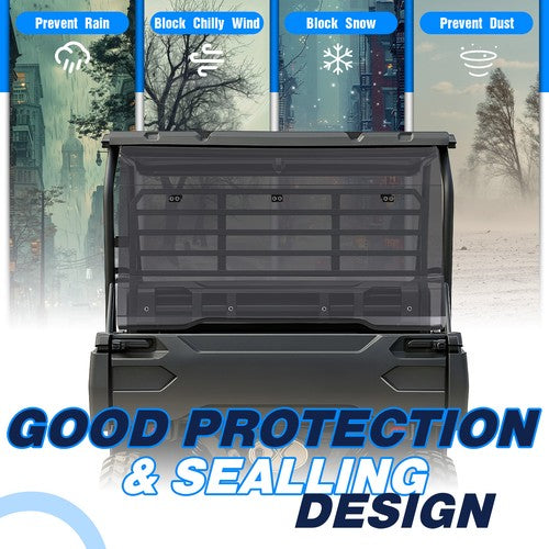 Smoked Windshield for Kawasaki Mule Pro FXT DXT Tinted Rear Windshield