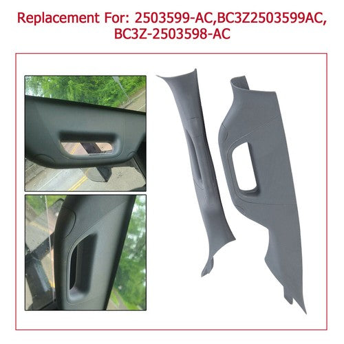 Left and Right A Pillar Handle Trim Gray for 2011 to 2016 Ford F250 F350 F550