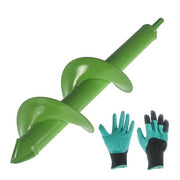DURAFORCE DIY Garden Auger Lime- 3"x12" Drill Bit Hole Digger With Thickened Spirals Green