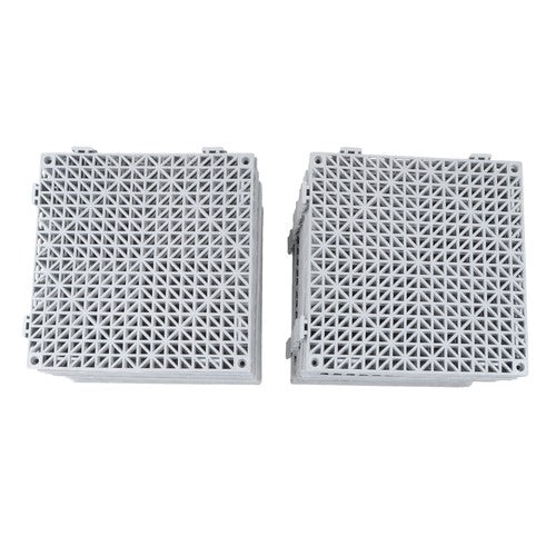 DURAFORCE 50PCS 12 x 12in Interlocking Drainage Floor Tiles Modular Interlocking Tile Gray