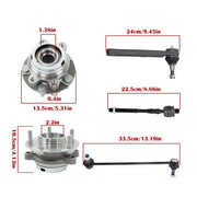 DURAFORCE K750095 Front Wheel Bearning Hub Sway Bar End Link Tie Rod For Altima 2007-2013