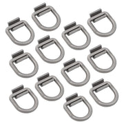 DURAFORCE 1/2 Inch Heavy Duty Weld-On Forged D Ring Fracture Strength 12,000lbs (12 Pack)