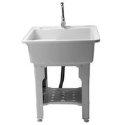 DURAFORCE 80 Freestanding Sink Commercial Laundry & Utility Room Sinks with Faucet Gray