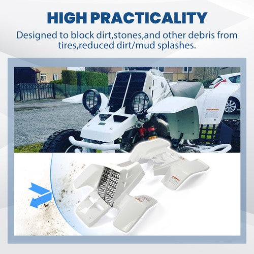 White Fenders Gas Tank Plastics Kits Grill for Yamaha Banshee 350 YFZ350