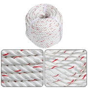 DURAFORCE 1790 Pounds white Red 5/8 'x 120'High Strength Braided Rope Breaking Strength