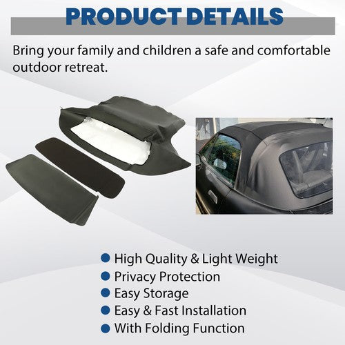 DURAFORCE For BMW Z3 1996-2002 Convertible Soft Top w/Plastic Window Black For BM-33902