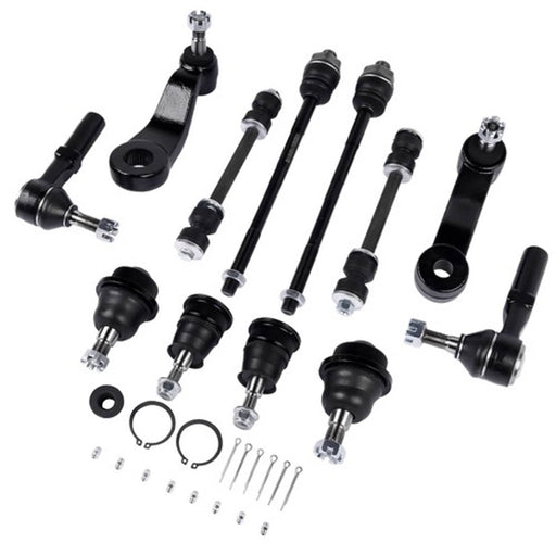 DURAFORCE 12Pcs Front Ball Joints Tie Rods Idler Pitman Arm for Chevy Silverado 2500 3500