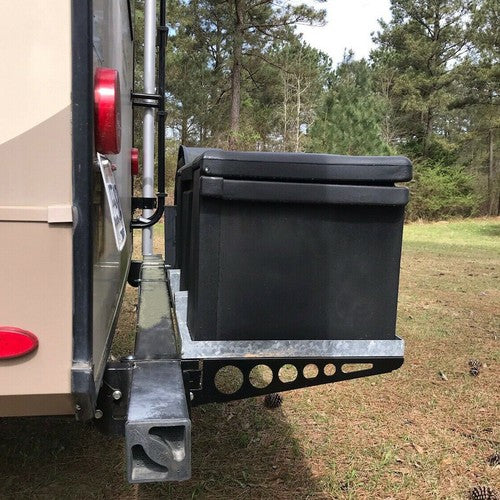 Pair RV 4 Inch Square Rear Bumper Mounting Cargo Carrier Arms Bracket