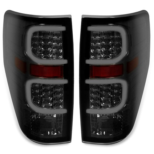 Smoke Black Led Tail Lights Brake Lamps Passenger Driver For Ford F150 2009-2014