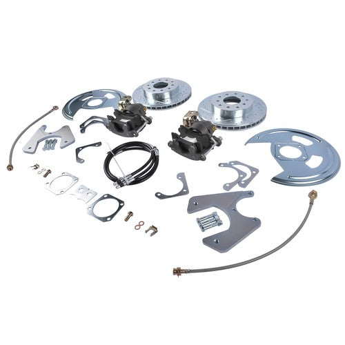 DURAFORCE Fits 1970-1981 GM F-Body Rear Disc Conversion Cross Drilled and Slotted Rotors
