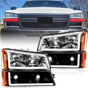 DURAFORCE FOR CHEVY SILVERADO AVALANCHE 03-07 LED DRL HEADLIGHT BUMPER LAMPS CHROME/BLACK