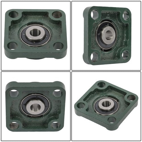 DURAFORCE UCF201-8 1/2" Bore Pillow Block Flange Bearing 4 Bolt Solid Base (4PCS)