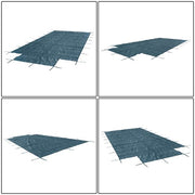DURAFORCE Inground Pool Cover Safety Fits Rectangle Swimming Pool Mesh Solid Pool