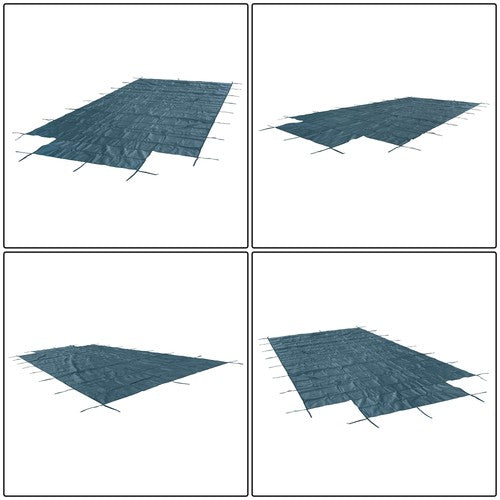 DURAFORCE Inground Pool Cover Safety Fits Rectangle Swimming Pool Mesh Solid Pool