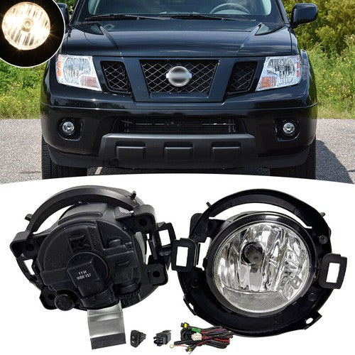 DURAFORCE Fog Lights W/Bracket + Harness + Clip Fit Nissan Frontier 10-19 & Xterra 05-15