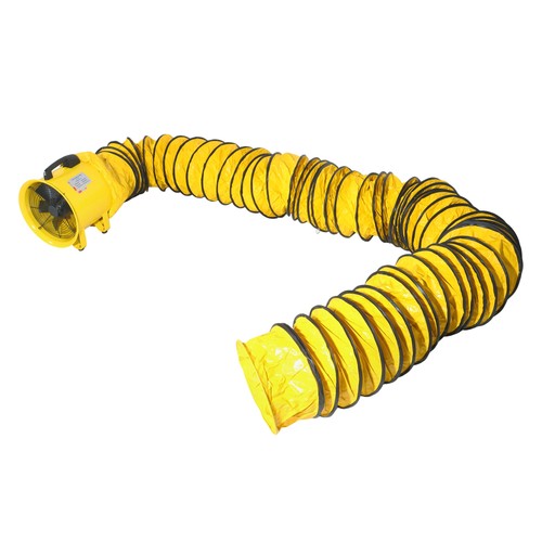 DURAFORCE 12 in 2300cfm Heavy Duty industrial blower with 25-Foot flexible PVC Hoses