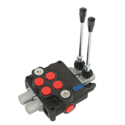 DURAFORCE 32 GPM 2 Spool 3600 PSI Hydraulic Directional Control Valve Double Acting SAE 16