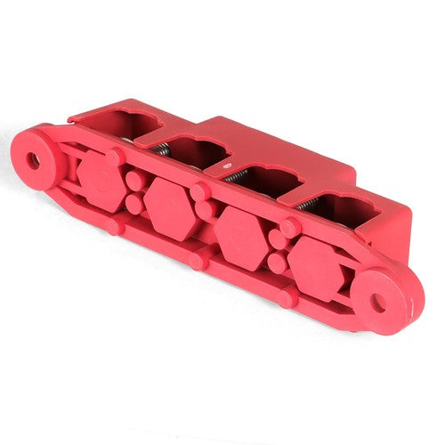 DURAFORCE Red 4 Post Busbar Bus Bar Power Distribution Block With Cover 5/16" 12V 250A