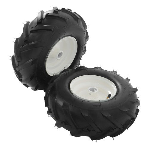DURAFORCE 13x5.00-6" Rubber Tiller Tire & Wheel 1" Axle Size For Garden Tractor Tire 2Pack