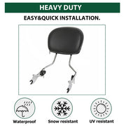 DURAFORCE For 09-26 Harley Davidson Touring Road Street Glide Passenger Sissy Bar Backrest