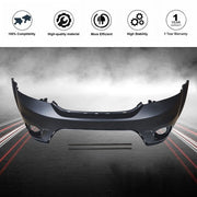 DURAFORCE Front Bumper Cover Fit For 2011-2018 Dodge Journey with Fog Lamp Holes Black