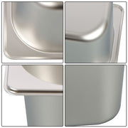 DURAFORCE Restaurant Steam Table Pans 8 Pack 1/3 Size 6 Inch Deep Thickened with Lid