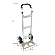 DURAFORCE Aluminum 500Lbs Hand Truck Trolley Dolly 14"×7-1/2" Diecast Nose Plate
