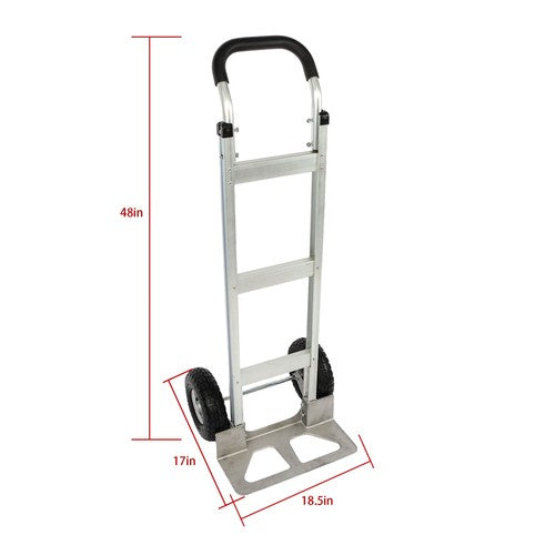 DURAFORCE Aluminum 500Lbs Hand Truck Trolley Dolly 14"×7-1/2" Diecast Nose Plate