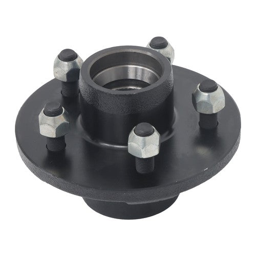 DURAFORCE Idler Hub Round Spindle Kit Trailer Hub Kit With Bearing Kit For 5 Lug × 4.5"