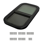 DURAFORCE 12" x 22" Vertical Slide RV Window w/Trim Ring & Mounting Kit For Cargo Trailer