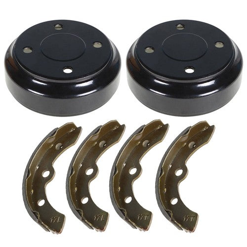 DURAFORCE Golf Cart Brake Drums And Brake Shoe Kit For Club Car DS 1995+ Precedent 2004+