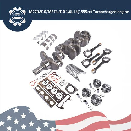 DURAFORCE Engine Overhaul Rebuild Kit - Crankshaft / Gasket for Mercedes M270 1.6 40853600