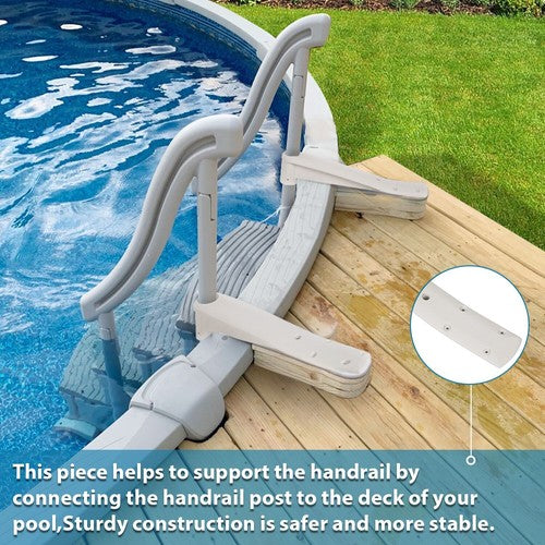 DURAFORCE New White PP Deck Support For Above Ground Swimming Pool Step