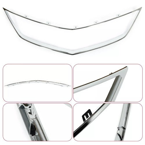 DURAFORCE Front Chrome Grille Grill Trim Frame For 2016-2018 Acura ILX Base 71122TX6A51