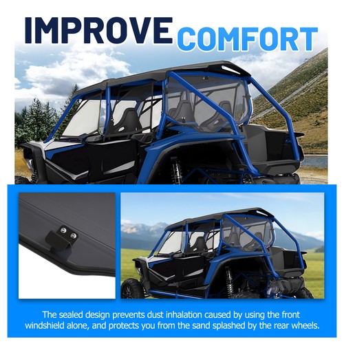 Smoke Rear Windshield Back Window for Honda 2020 2021 2022 2023 Talon 1000X-4