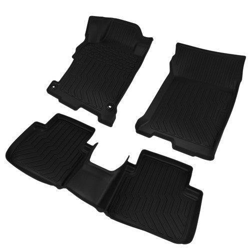 DURAFORCE 3Pcs Floor Mats Liners Foot Mats for Honda Accord Sedan 2013-2017 All Weather