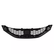 DURAFORCE Front Bumper Upper Grille Grill w/ Chrome Trim for 2013-2015 for Honda Civic