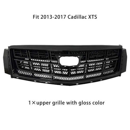 DURAFORCE Front Bumper Black Upper Grille Lower Grill 2PCS for 2013-2017 for Cadillac XTS