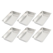 DURAFORCE Table Pans 6 Pack 4 Inch Deep Restaurant Steam Table Pans Without Lid Full Size